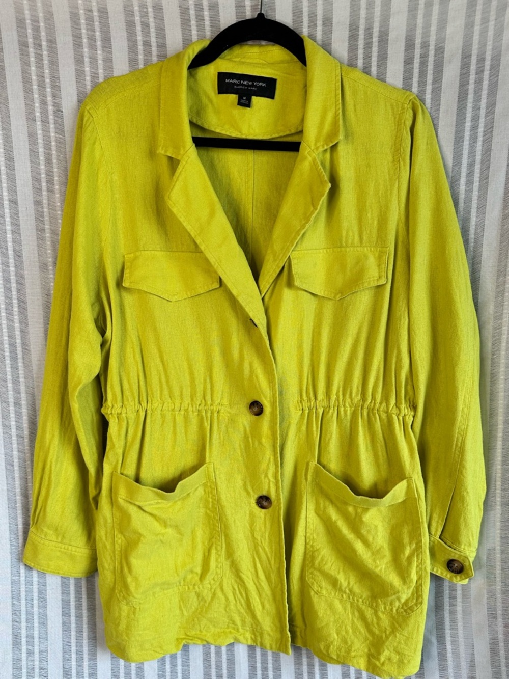 Marc New York Andrew Marc linen blend jacket, size M.